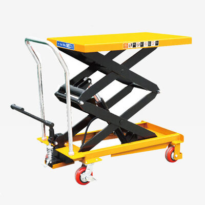 Factory Low Price Hand Lifting Platform 500kg Manual Mobile Hydraulic Scissor Lift Tables Truck 800kg