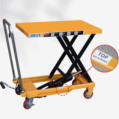 Factory Low Price Hand Lifting Platform 500kg Manual Mobile Hydraulic Scissor Lift Tables Truck 800kg