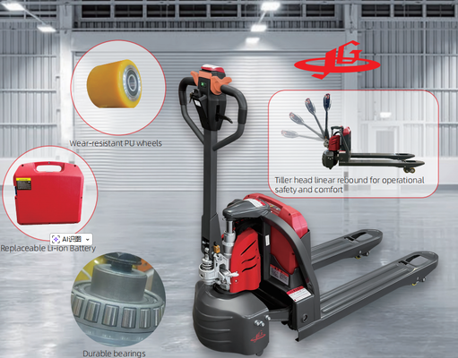 1500KG 2000KG New Portable Hydraulic Electric Forklift Hand Pallet Truck Jacks 24V Motor Electric Pallet Jack Workshop CE Approved