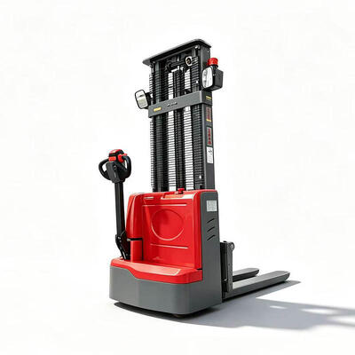 Heavy Duty Hydraulic Pallet Stacker Electric Powered 1.5 Ton 3.5m Walking Type Full Electric Pallet Stacker Lift Forklifts for Logistics