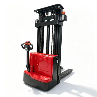 Heavy Duty Hydraulic Pallet Stacker Electric Powered 1.5 Ton 3.5m Walking Type Full Electric Pallet Stacker Lift Forklifts for Logistics