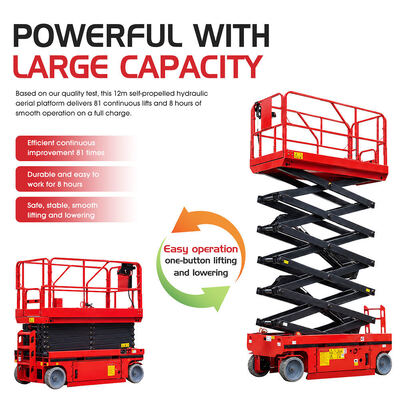 4-18M Hot Sale Cheap Hydraulic Self-propelled Scissor Lift Mobile Fully Electric Hydraulic Scissor Lifting Platform