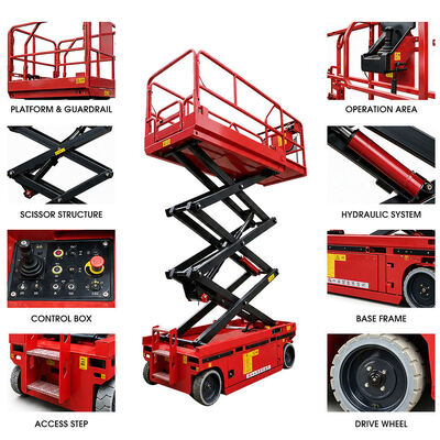 4-18M Hot Sale Cheap Hydraulic Self-propelled Scissor Lift Mobile Fully Electric Hydraulic Scissor Lifting Platform