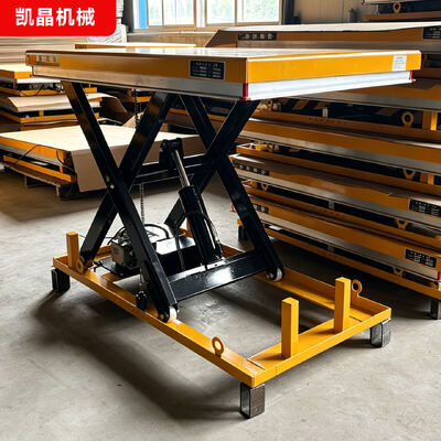 High Strength Electric Hydraulic Auto Vertical Lifting Platform 1000kg 2000kg 3000kg Scissor Lift Steel Construction Folding Legs Customizable