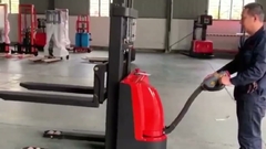 High Quality Automatic Standing Type Electric Hydraulic Pallet Stacker