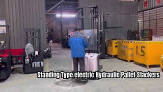 Factory Manufacturer 1500kg 2000kg Capacity Standing Type Electric Hydraulic Pallet Stacker